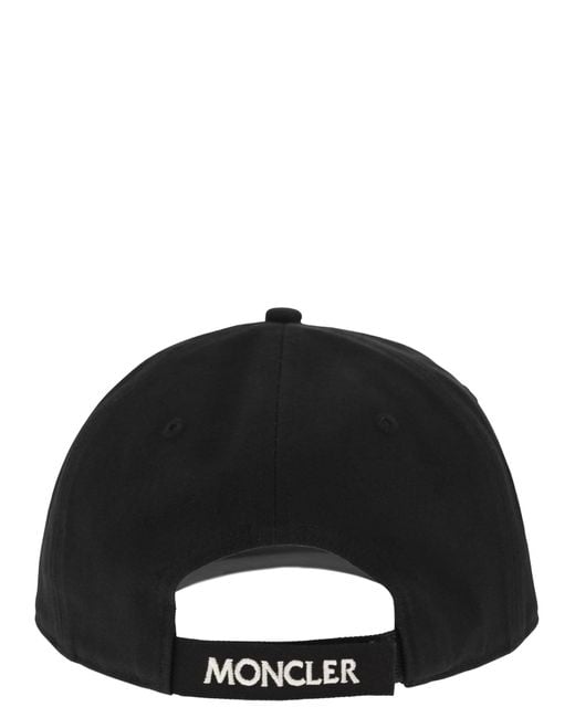 Moncler Baseball Cap Met Logo in het Black