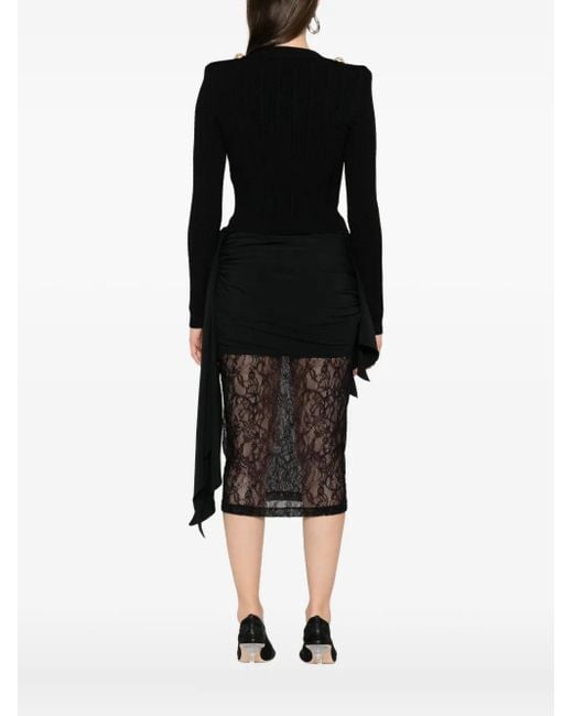 Balmain Black V-Necked Cardigan