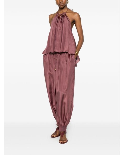 Zimmermann Purple Relaxed Drawstring Pants