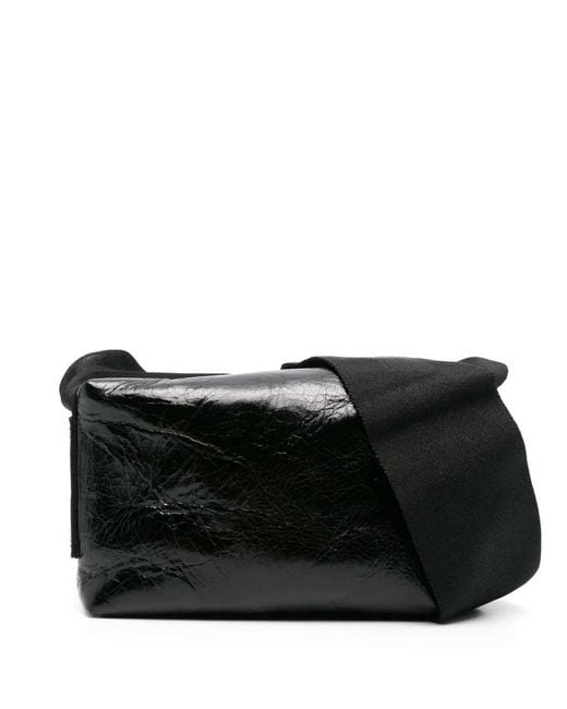 Uma Wang Black Leather Shoulder Bag