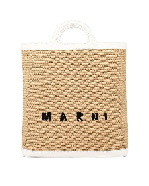 Marni Natural Raffia-Effect Handbag