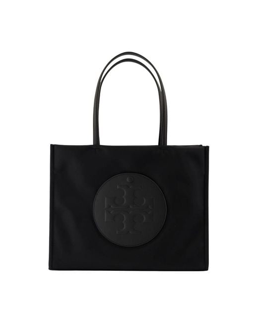 Tory Burch Black Ella Small Shopper Bag e Leder schwarz