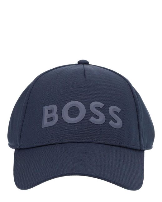 Boss Blue Baseball Hat With Logo for men