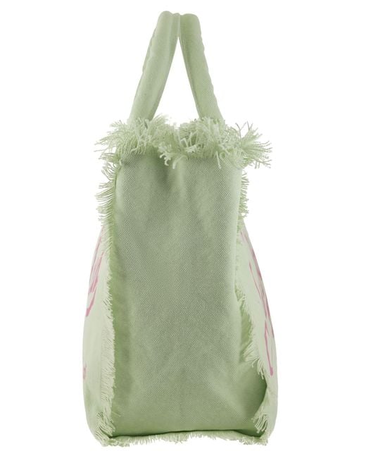Mc2 Saint Barth Green Vanity Canvas Shoulder Bag
