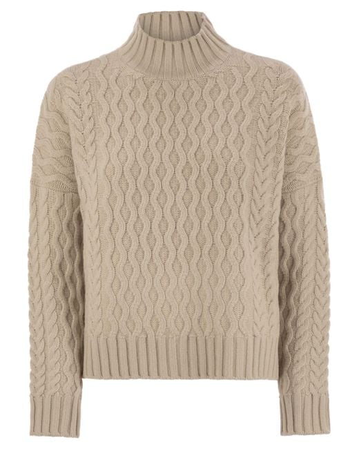 Week-end Max Mara Yard Pull boxy en fil en laine Weekend by Maxmara en coloris Natural