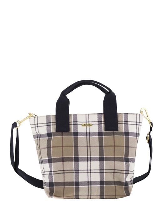 Barbour Metallic Maisy Tartan Cotton Tote Bag