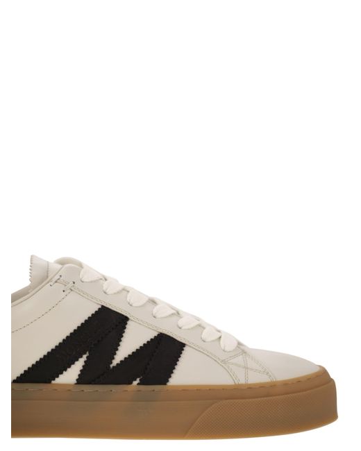Moncler Monaco2 Leder und Nubuck -Turnschuhe. in Multicolor für Herren