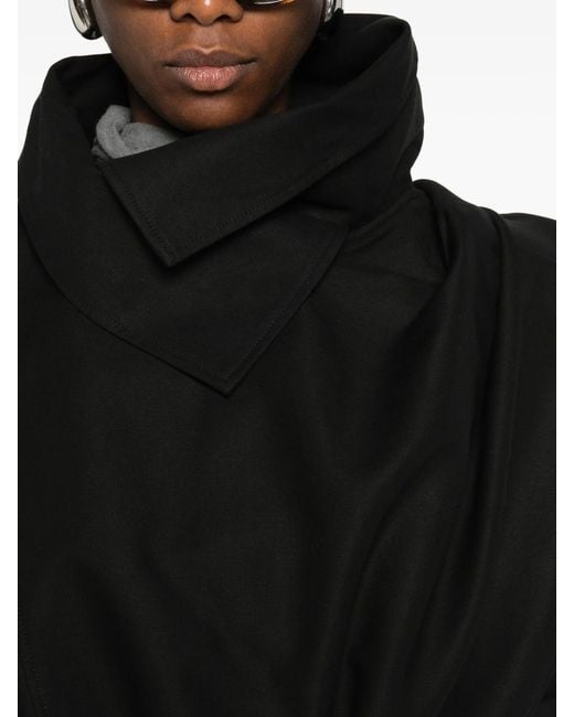 Entire studios Black Mini Scarfcoat