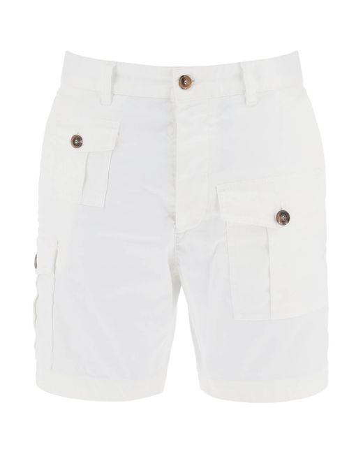 Pantaloncini bermuda da carico sexy di DSquared² in White da Uomo