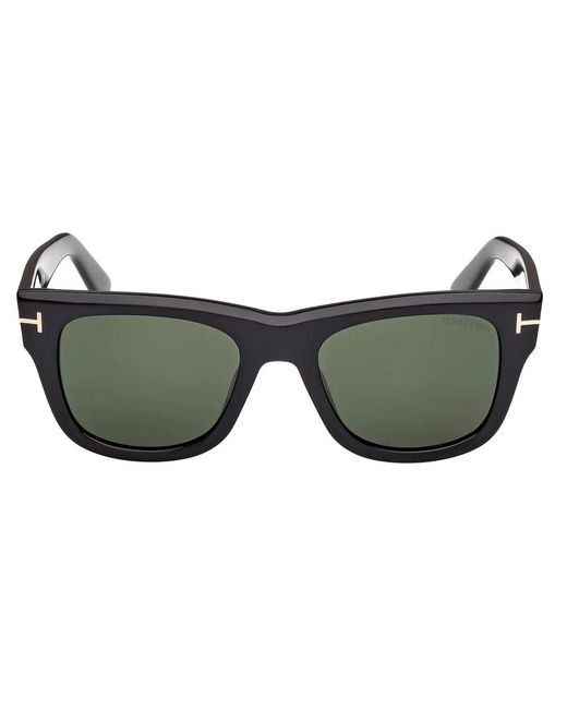 Tom Ford Zonnebril Ft1304 01 N Finn Zwart/groen Heren in het Gray