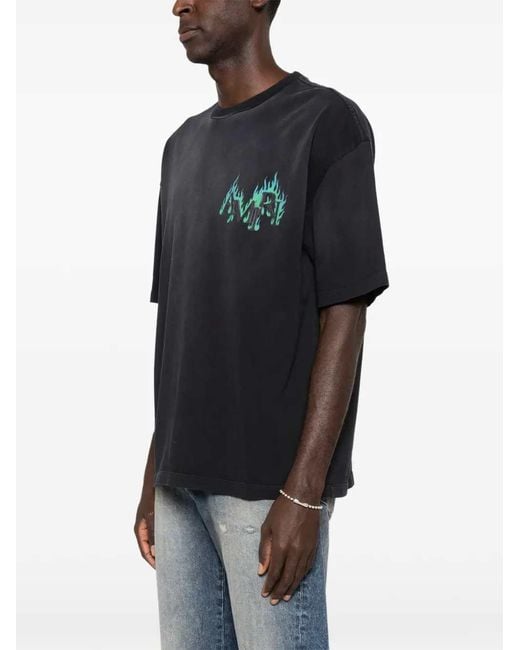 Amiri Black Crew Neck, Short Sleeved T Shirt