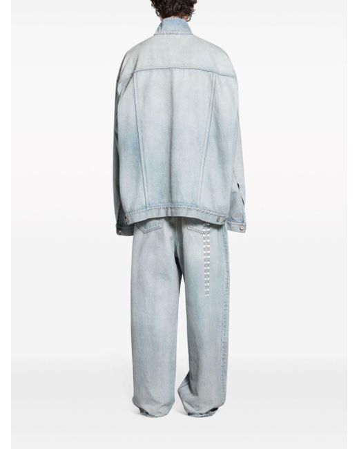 Balenciaga Blue Sticker Dneim Jacket for men