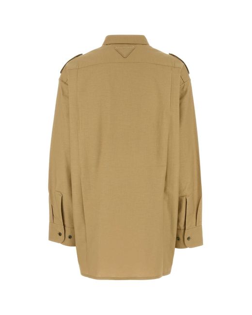 Prada Natural Cotton Oversized Shirt