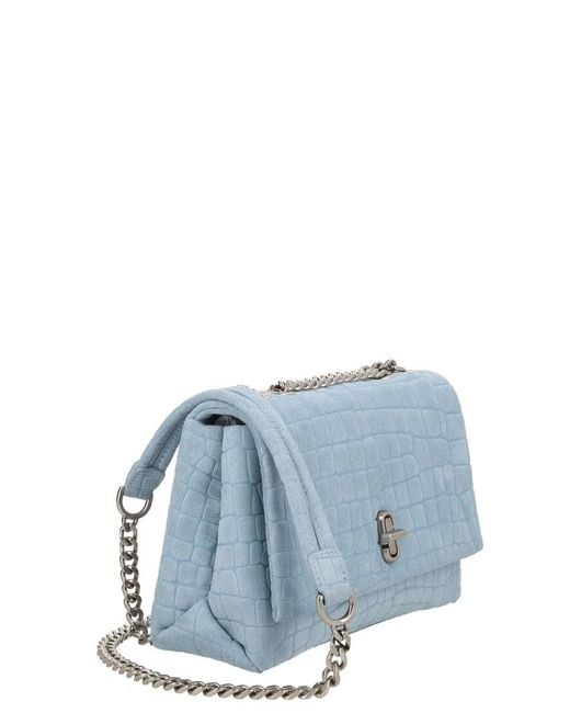 Marc Jacobs Blue Mini Slim Dual Shoulder Bag