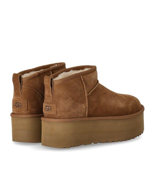 Ugg Brown Classic Ultra Mini Platform Chestnut Boot