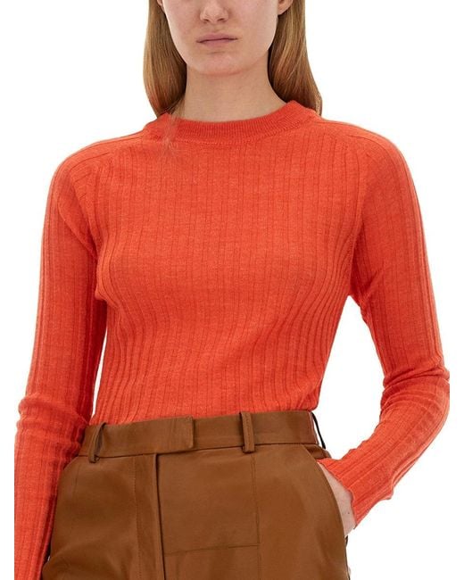 Alysi Red Ribbed Knit