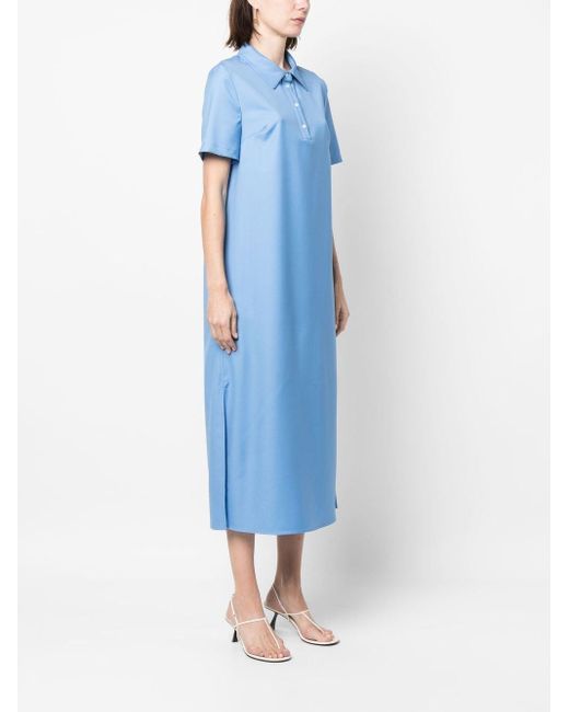 Loulou de Saison Blue Buttoned Long Dress Clothing