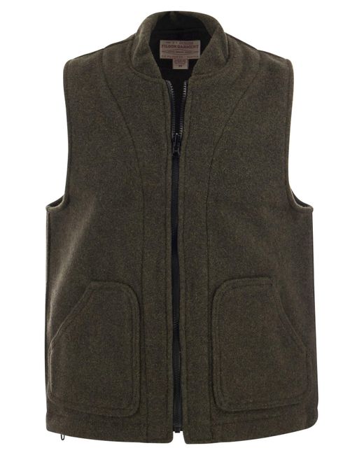Filson Green Wool Waistcoat for men