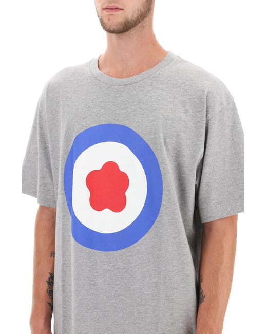 Übergroßes Ziel -T -Shirt KENZO de hombre de color Gray