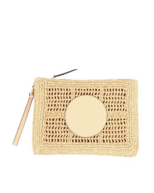 Tory Burch Metallic Ella Hand Crocheted Pouch