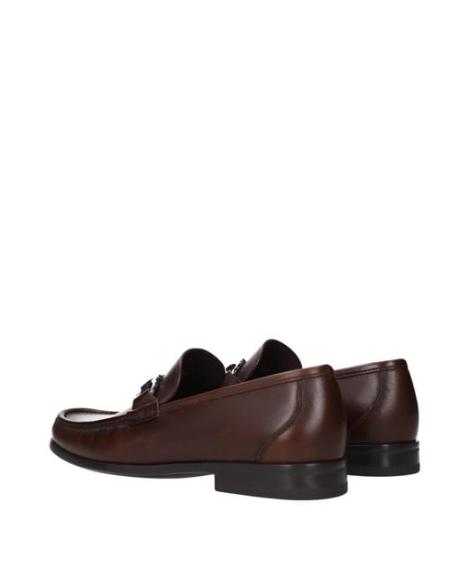 Ferragamo Brown Grandioso Loafers Leather