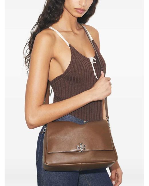 Tory Burch Brown Charlie Shoulder Bag