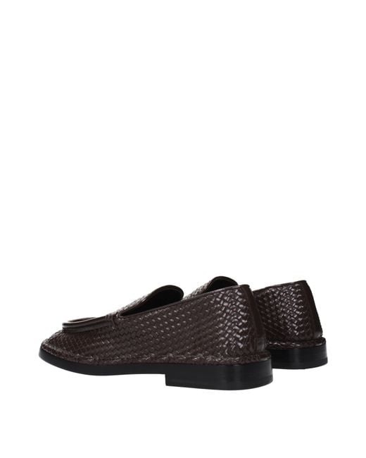 Bottega Veneta Black Daddy Loafers/Dark Chocolate Leather