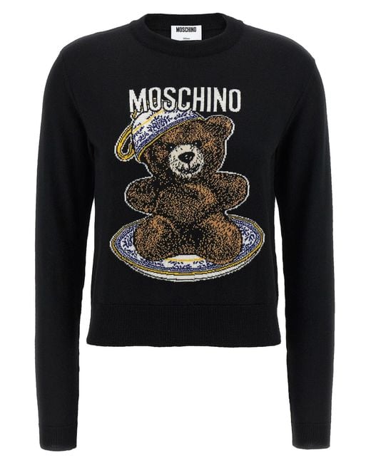 Moschino Black Extrafine Virgin Wool Sweater