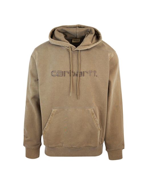 Carhartt Felpa Duster Hooded Lumber in het Natural voor heren