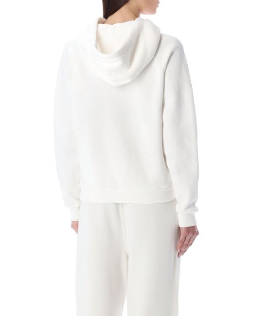 Polo Ralph Lauren White Cotton-Blend Classic Pony Hoodie