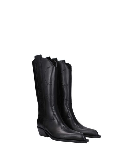 Off-White c/o Virgil Abloh Black Stivali Donna Pelle Nero for men