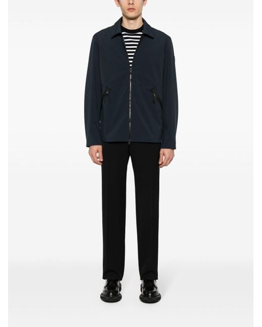 Woolrich Blue Soft Shell Overshirt Clothing