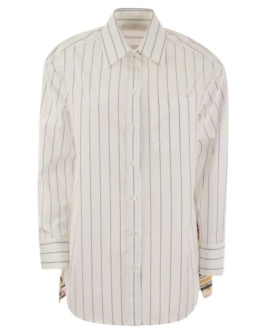 Corolla Cotton e Silk Back Shirt di Weekend by Maxmara in White
