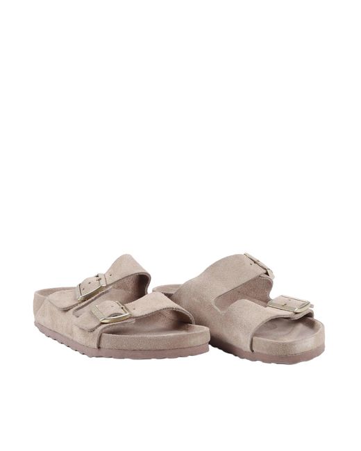 Birkenstock White Arizona Exq Taupe, Suede Leather, S