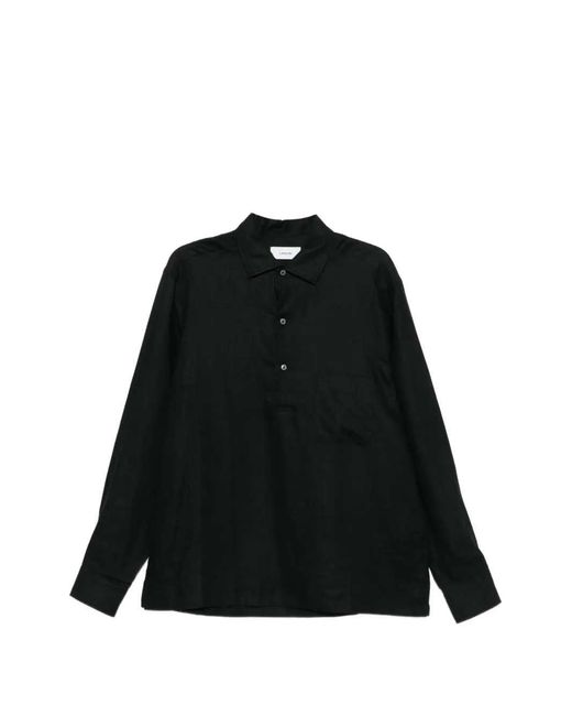 Lardini Button-Down-Hemd in Black für Herren