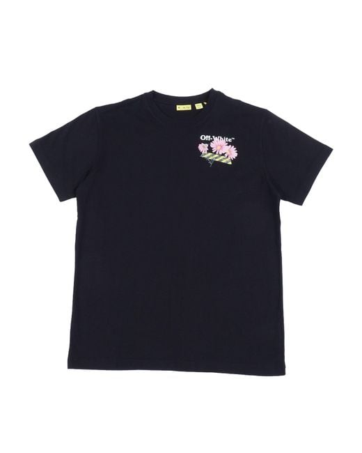 Off-White c/o Virgil Abloh Blue Daisy Tape Tee S/S