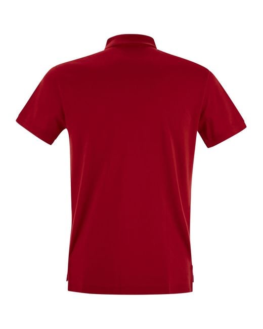 Polo Ralph Lauren Red Slim Fit Pique Polo Shirt for men