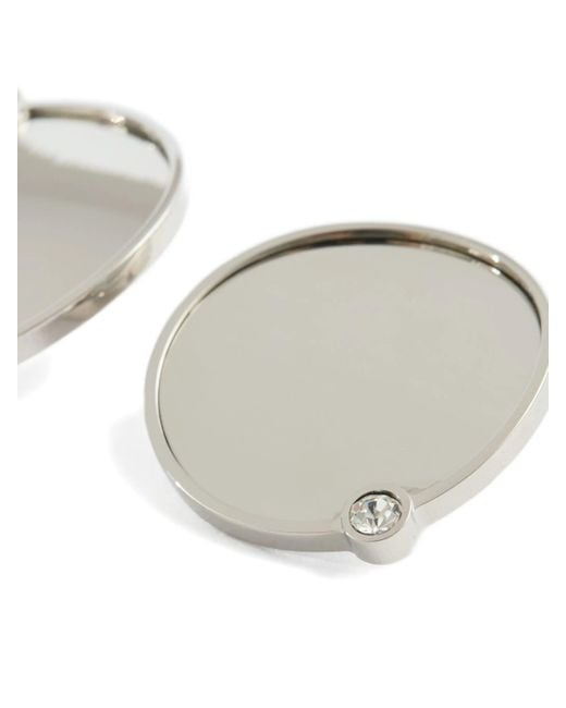 MM6 by Maison Margiela Gray Mirror Earrings