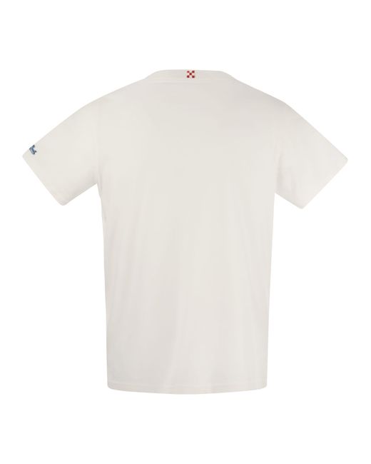 Mc2 Saint Barth Cotton T -shirt Met Cortina 1991 Print in het White voor heren
