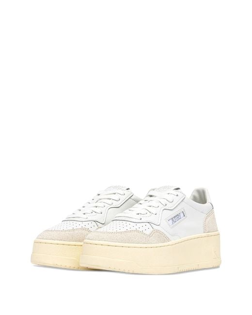 Autry White Platform Low Sneakers