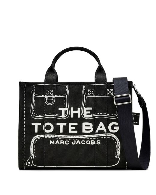 Marc Jacobs Middelgrote Tote Zak in het Black