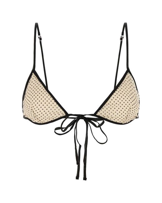 Prada Natural Printed Chiffon Bra
