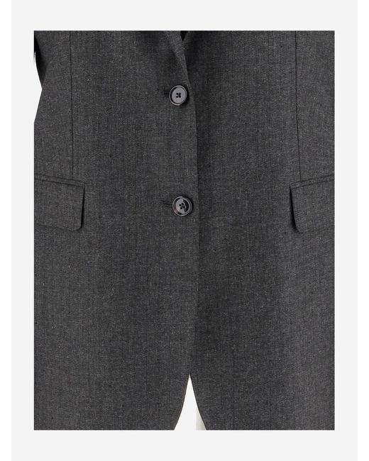 Veste à poitrine unique de dans le mélange de viscose extensible Tagliatore en coloris Gray