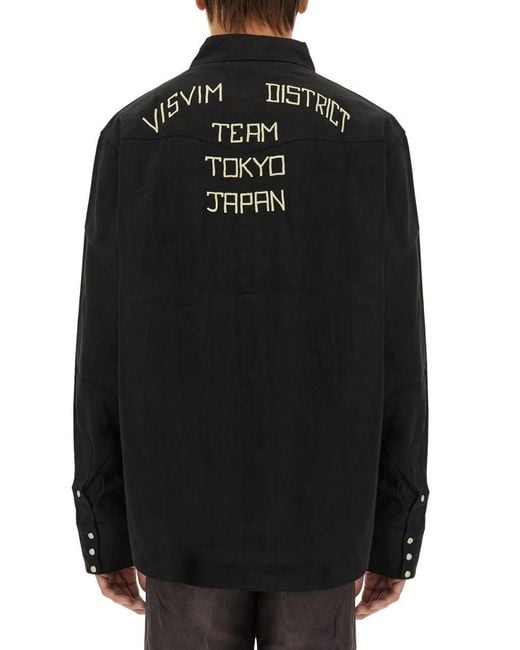 Visvim Black Relaxed-Fit Rayon Shirt for men