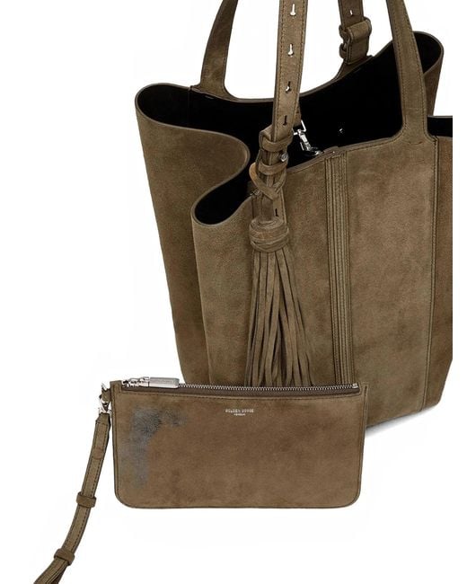 Golden Goose Deluxe Brand Brown Shopping 24.7 Ns Suede Body With Nappa Fringe And Beads Metal Details