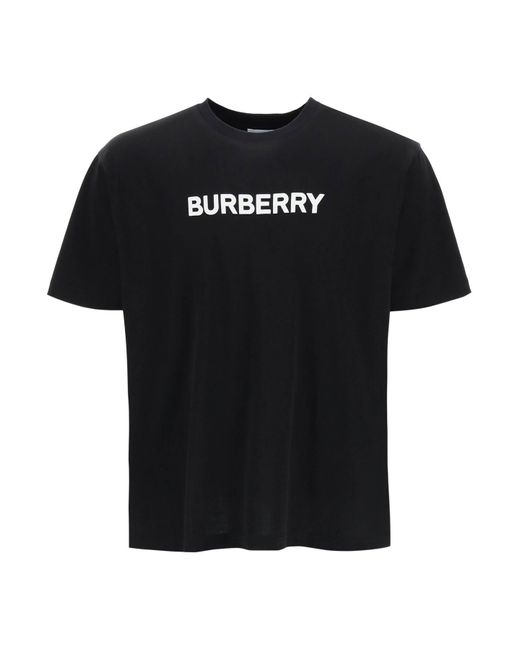 Harriston Replen T Shirt con estampado del logotipo Burberry de hombre de color Black