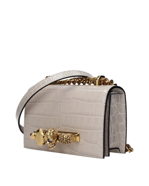 McQueen Gray Alexander Mc Queen Crossbody Bag Leather/Light