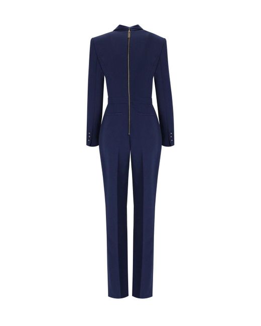 Elisabetta Franchi Blue Oltremare Smoking Jumpsuit for men