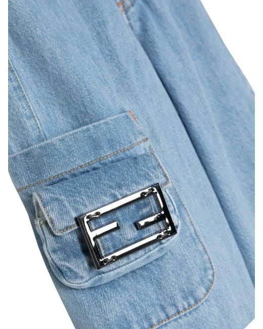 Fendi Blue Wide Pants
