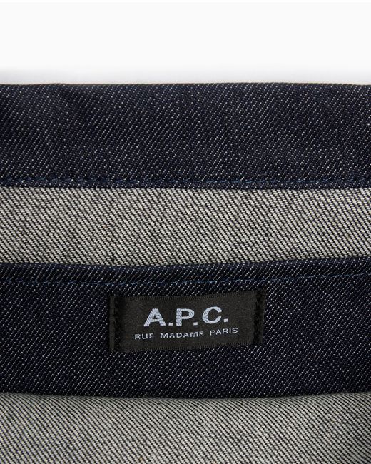 A.P.C. Blue Bag Tote Lou Mini Anses
